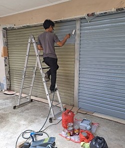 cat pintu rolling door murah
