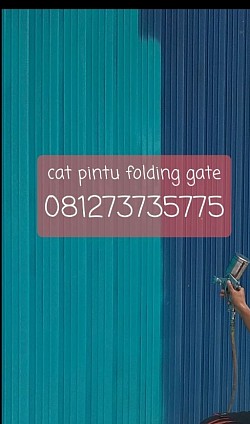 cat pintu folding gate murah